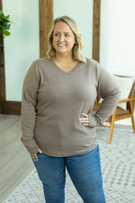 IN STOCK Leah Long Sleeve Top - Mocha