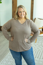 IN STOCK Leah Long Sleeve Top - Mocha