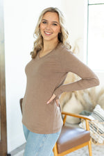 IN STOCK Leah Long Sleeve Top - Mocha