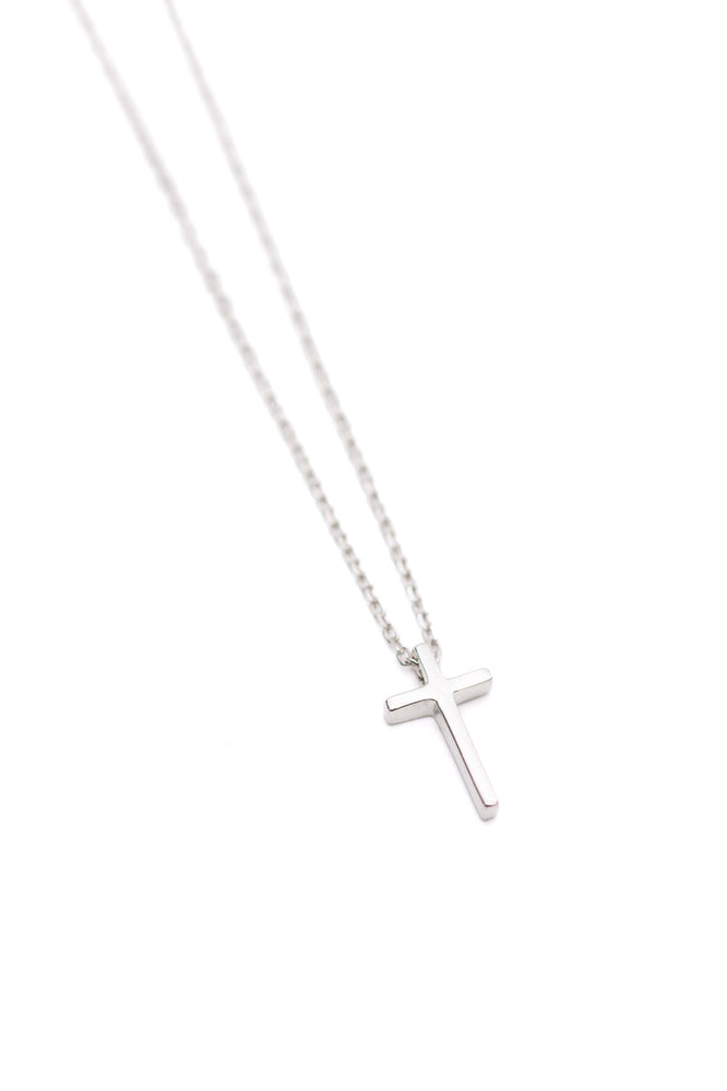 Dainty Silver Cross Necklace