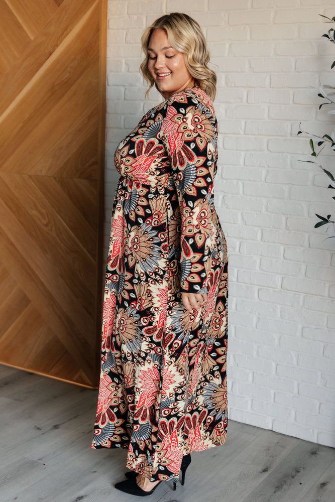 Send it Over Faux Wrap Maxi Dress